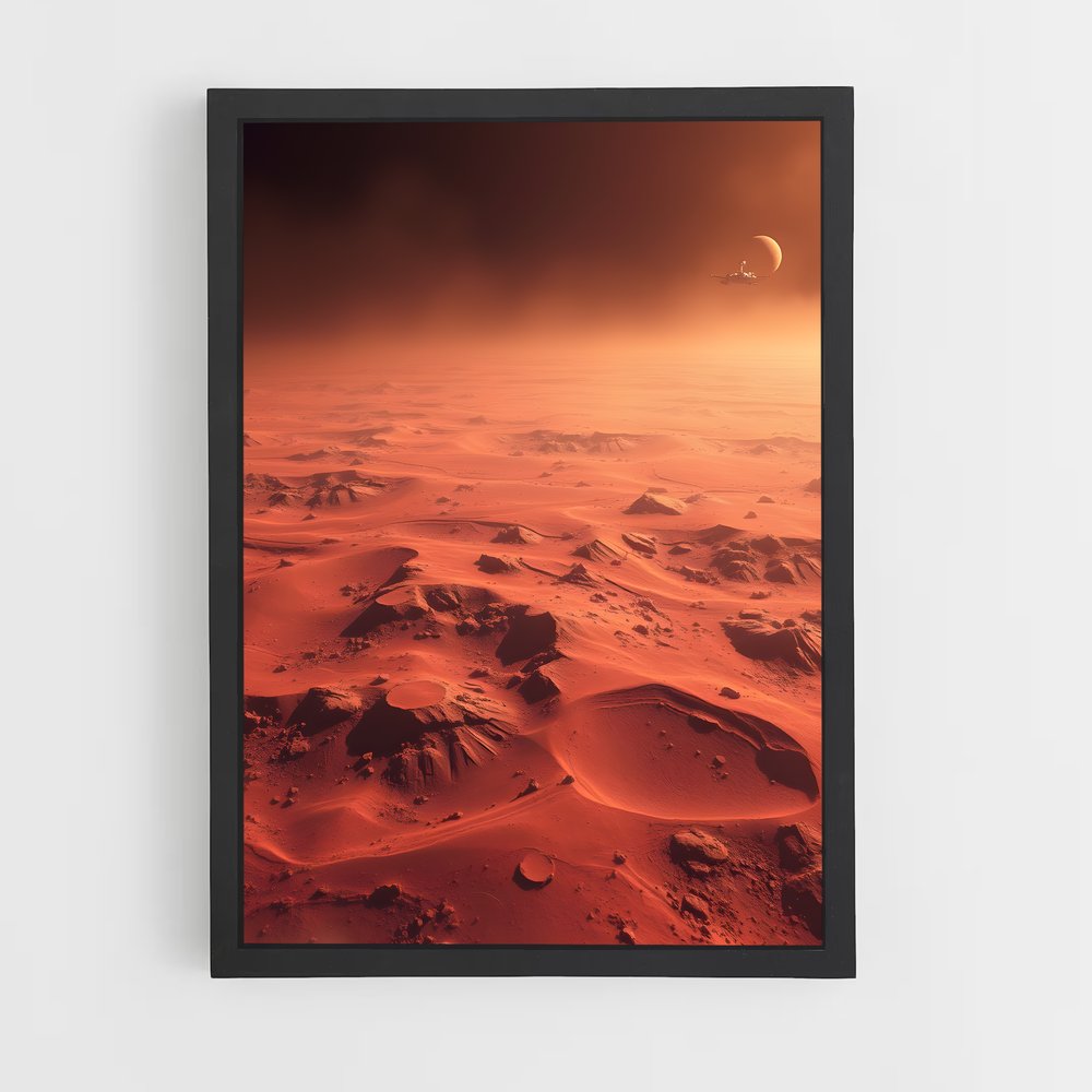 Poster Aile Rouge sur Mars – affiche Système solaire (vue 2)